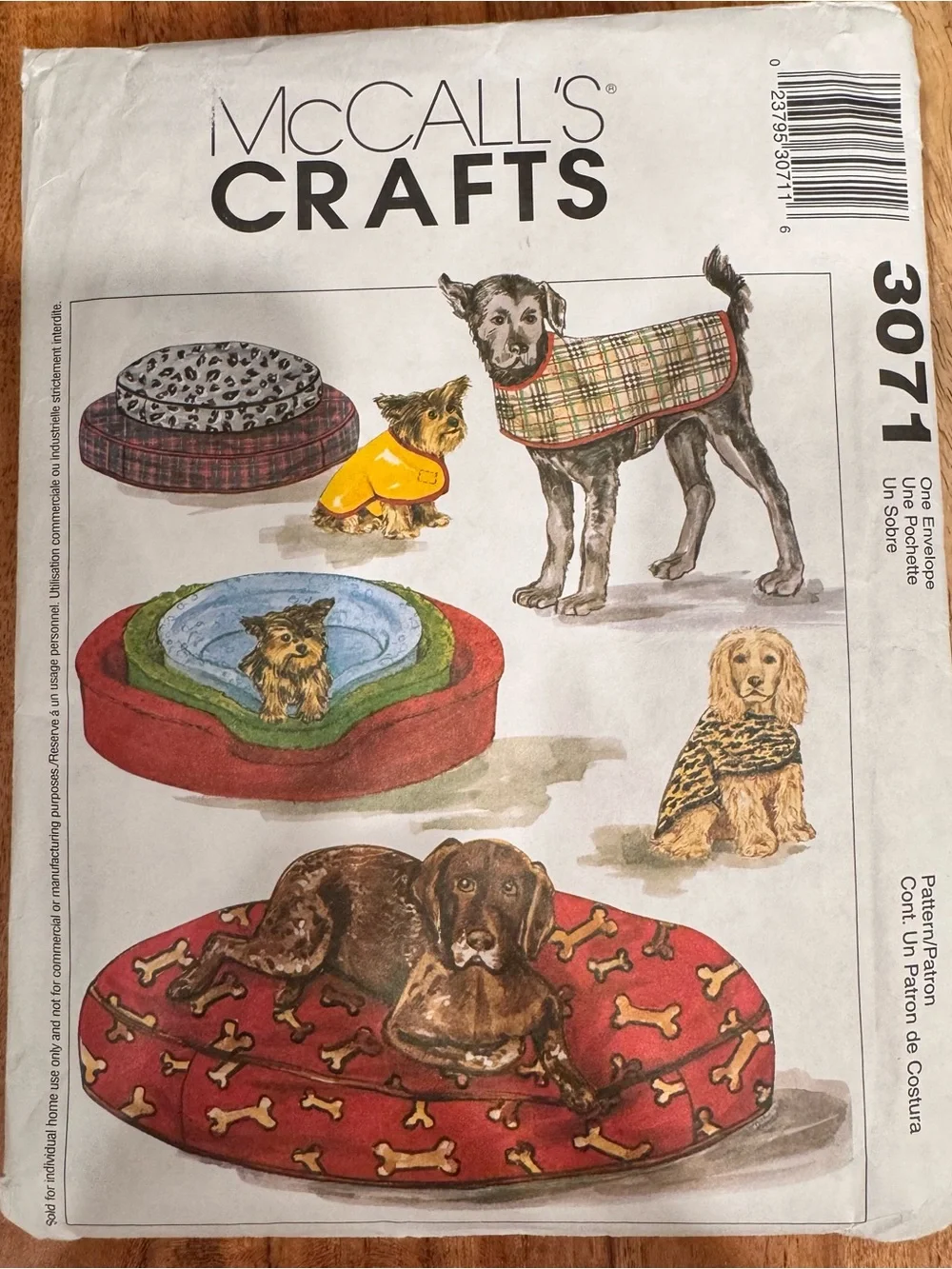 Crafts Dog Bed & Coat Sewing Pattern VINTAGE